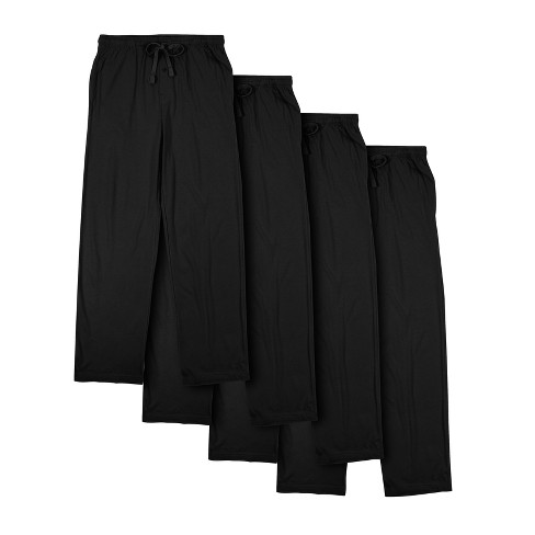 Men s 4pk Black Sleep Pajama Pants XS