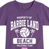 Girls' - Barbie - Property of Barbie Land Beach Volleyball Team Fitted Short Sleeve Graphic T-Shirt - 2 of 4