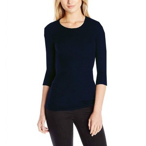 Women's Long Sleeve Crew Neck Tee - three dots - 1 of 1