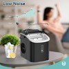 EUHOMY 26.5lbs Countertop Ice Maker Machine with Handle, 9 Cubes in 6 Mins, Auto-Cleaning Portable Ice Maker with Basket and Scoop,Black - 4 of 4