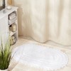Design Imports White Large Oval Crochet Bath Mat - 3 of 4