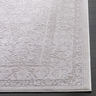 Beige and Cream Floral Rectangular Area Rug