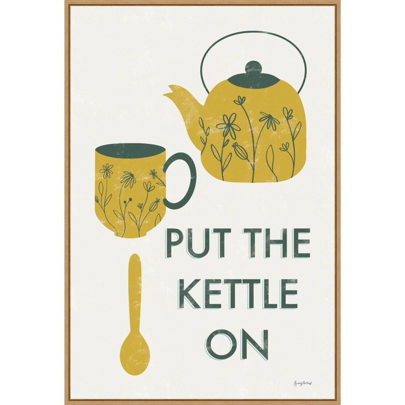 23&#34; x 33&#34; Retro Kitchen Coffee IV by Becky Thorns Framed Canvas Wall Art Print - Amanti Art, 1 of 8