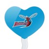 Delaware State University Primary Logo Heart Love Cupcake Picks Toppers Decoration Set of 6 - 2 of 4