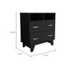 NicBex 2-Drawer Storage Cabinet with Open Shelves, 31.5" W Bedroom Dresser, Modern Dresser for Bedroom, Chest of Drawers - 4 of 4
