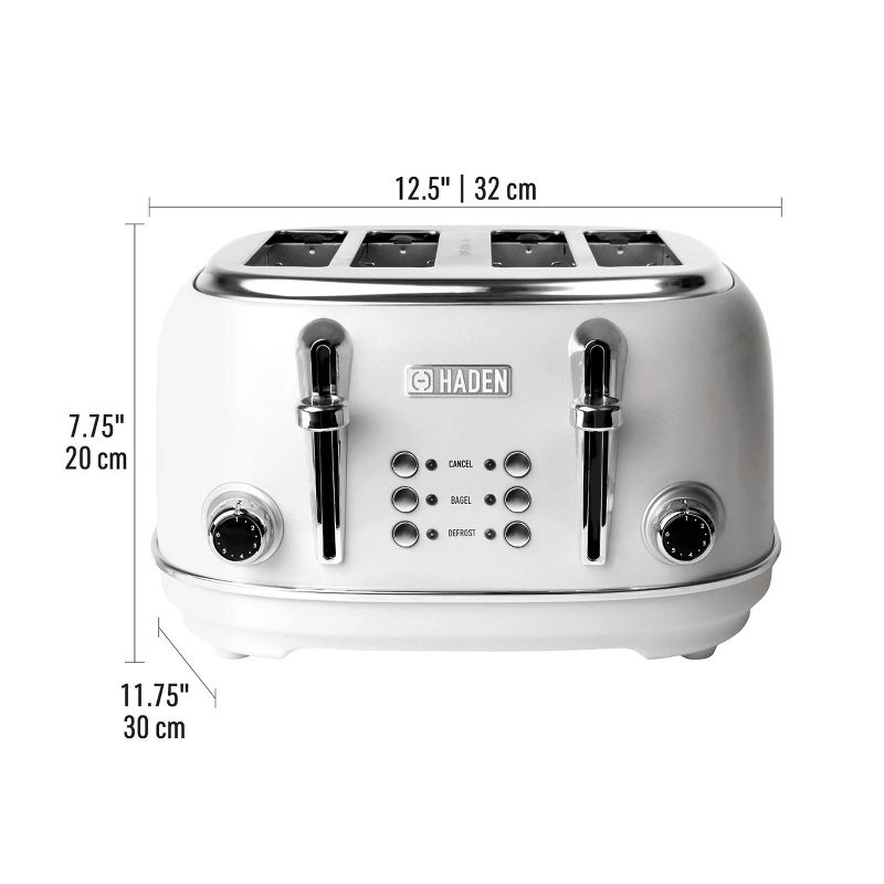 Haden Heritage 4-Slice Wide Slot Stainless Steel Toaster, 5 of 17