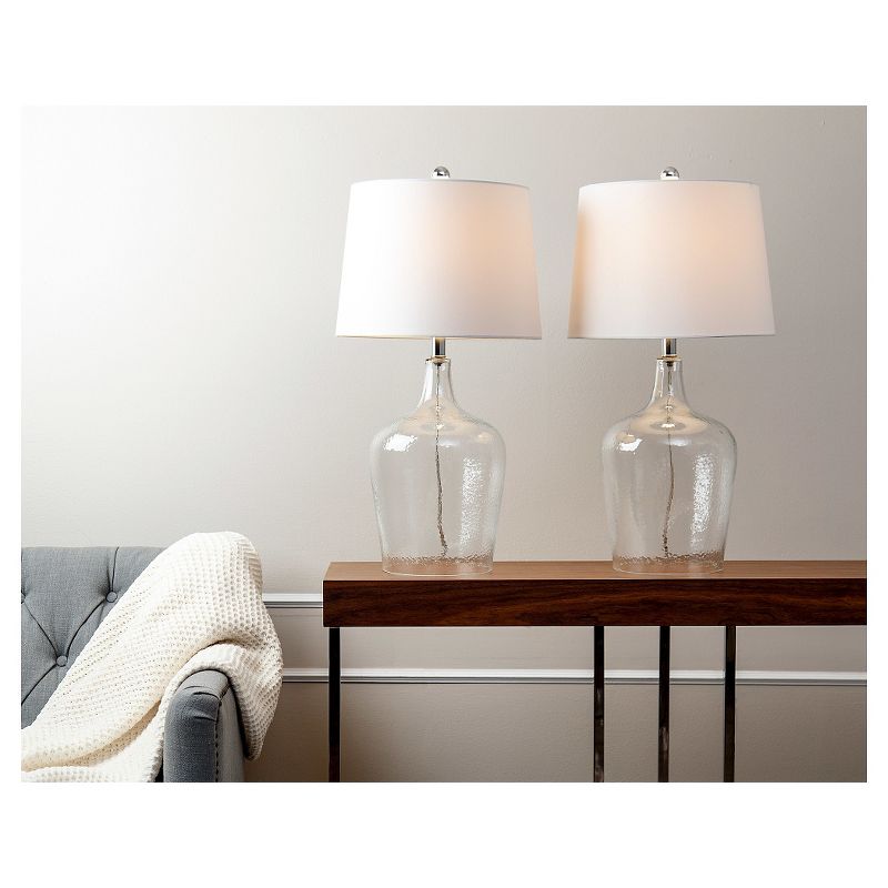 Set of 2 Delmore Glass Table Lamp Clear - Abbyson Living, 3 of 5