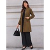 INSPIRE CHIC Women's Winter Single Breasted Stand Collar Mid-Long Commuting Wear Overcoat - 4 of 4