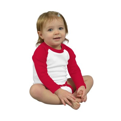 MONAG Infant Long Sleeve Raglan Baseball Bodysuit