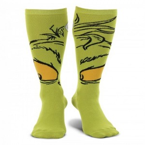 Adult Dr. Seuss The Grinch Who Stole Christmas Character Knee High Socks - 1 of 2