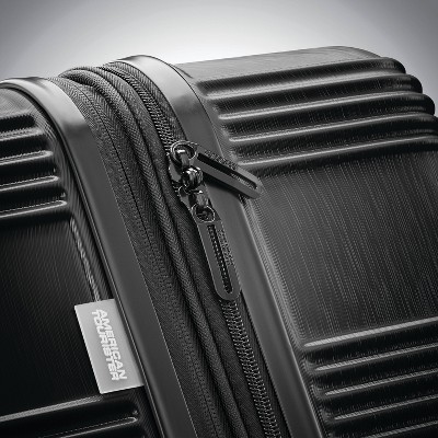 American Tourister NXT Hardside Large Checked Spinner Suitcase - Blackout: 8 Wheels, ABS Shell