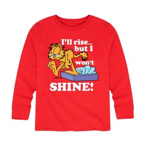 Boys' - Garfield - Rise But Won't Shine Long Sleeve Graphic T-Shirt - 1 of 4