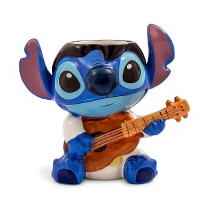 Silver Buffalo Disney Lilo & Stitch Elvis 20-Ounce Sculpted Ceramic Mug - 1 of 4