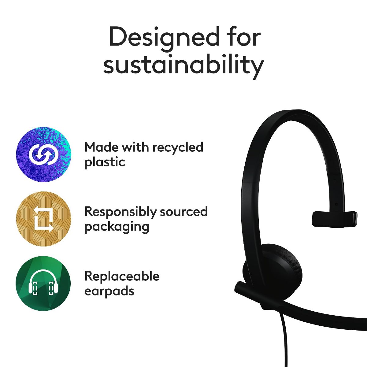 Logitech H570e USB Headset with Microphone for PC and Mac - thumbnail 7