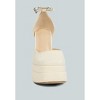 Cosette Diamanate Embellished Ankle Strap High Block Heel Women Sandals - 2 of 4
