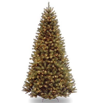 National Tree Company  Pre-Lit Artificial Full Christmas Tree, Green, North Valley Spruce, White Lights, Includes Stand, 7ft