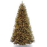 National Tree Company 7 ft Pre-Lit Artificial Full Christmas Tree, Green, North Valley Spruce, White Lights, Includes Stand