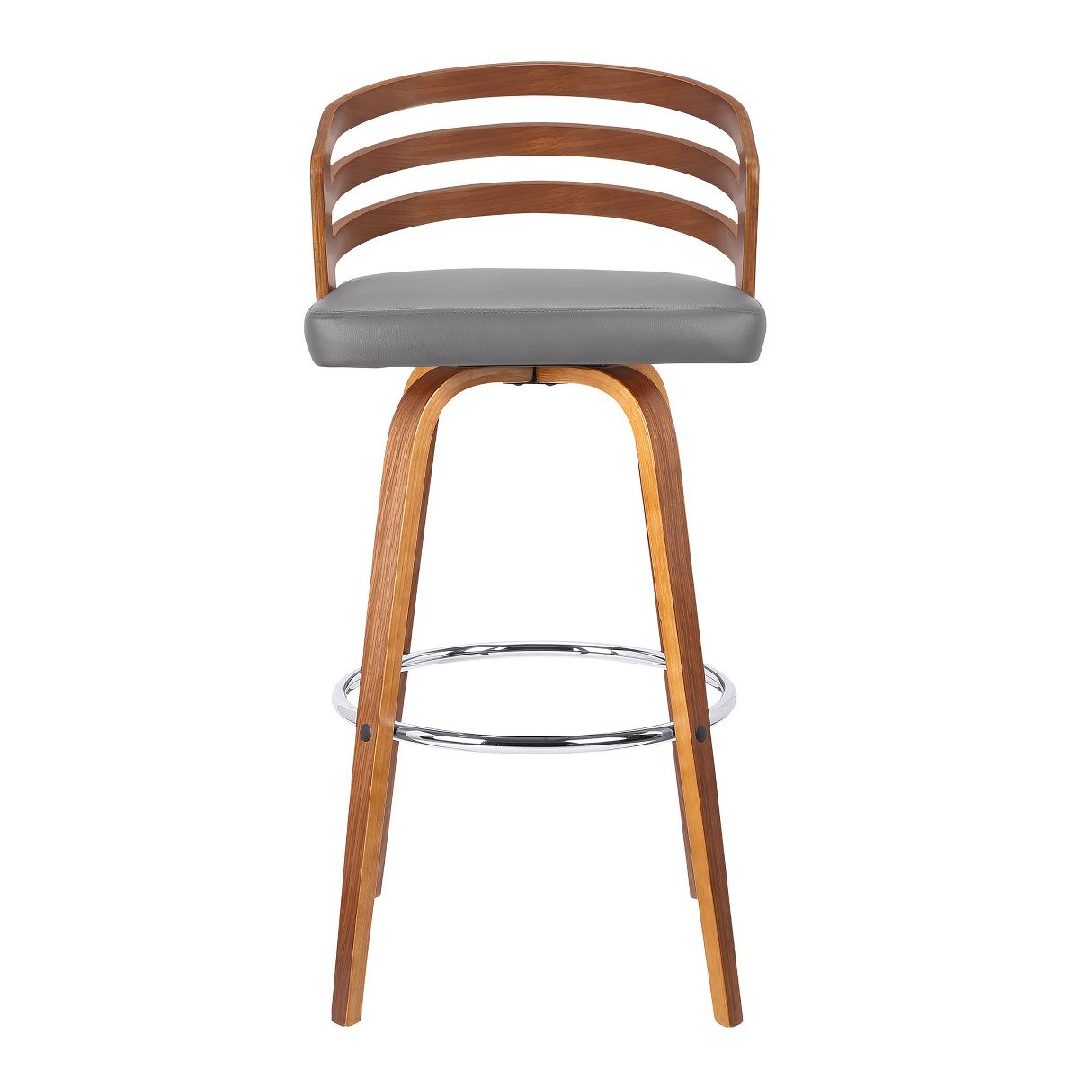 Armen Living Jayden Barstool Walnut and Brown 30 in Seat Height - thumbnail 9