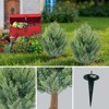 Set of 2 Artificial Cypress Shrub Ball Trees with Ground Spikes for Front Porch Garden Indoor Outdoor - 4 of 4