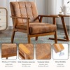 MOONMISS Mid-Century Modern Accent chair，Leisure Chair with Solid Wood Armrest and Feet,for Living Room Bedroom Studio chair - 3 of 4