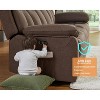 AMERLIFE Power Reclining Sofa with USB Charging Port& One-Touch Lock, 3 Seater Recliner Couch(Brown) - 4 of 4