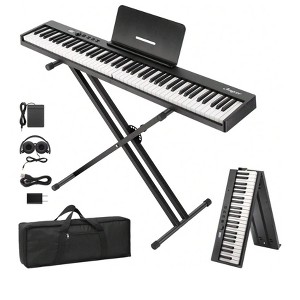 Coucheta 88-Key Digital Piano - Semi-Weighted Portable Keyboard with Full Kit (Stand, Headphones, Pedal, Power & Bag) for Beginners & Adults - 1 of 4