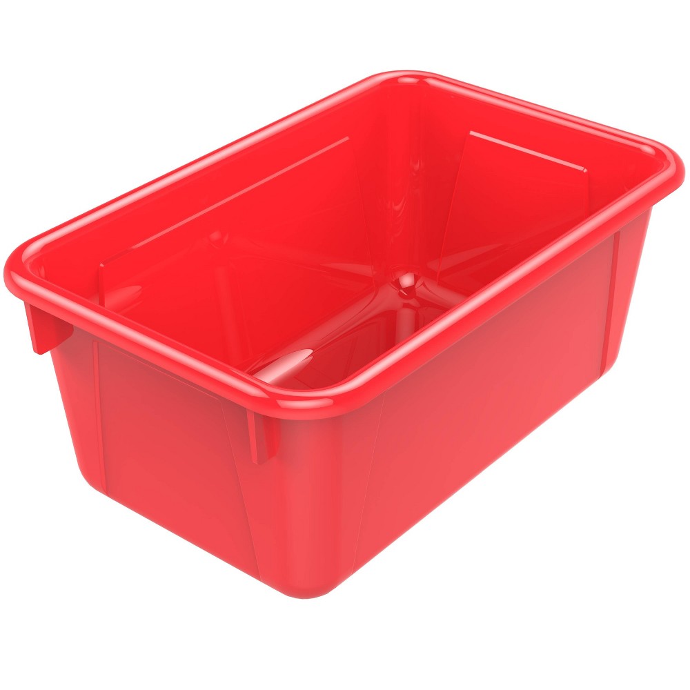 Storex Small Cubby Bin  Red  2 Pack