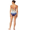 Women's Gradient Floral Underwire Surplice One Piece Swimsuit - 4 of 4