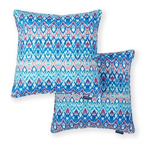 2pk Newport Outdoor Throw Pillows Red, Target Outdoor Pillows Blue And White