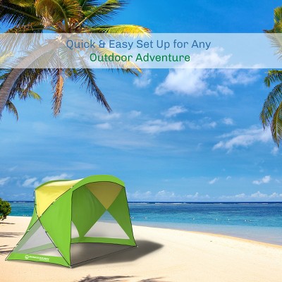 Green UV Protection Beach Tent with Carry Bag