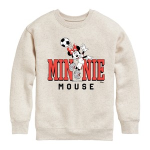 Boys' - Disney - Minnie Name Soccer Graphic Long Sleeve Fleece Sweatshirt - 1 of 4