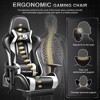KERDOM Adult Gaming Chair, 3D Armrest Computer Gamer Chair,Black-White - 2 of 4
