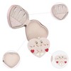 Unique Bargains Travel Small Portable Heart-Shaped Plush Velvet Jewelry Box for Women - 3 of 4