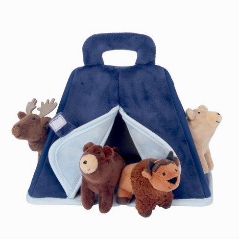 Lambs & Ivy Big Sky Plush Tent With Woodland Stuffed Animals Toy Play Set :  Target