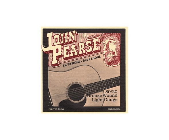 John Pearse 1300L 12-String 80/20 Bronze Acoustic Guitar Strings