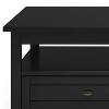 PAGED Vintage Style 2-Tier Wooden Coffee Table with Storage Shelf & Drawers,Mid-Century Cocktail Table Center Table for Living Room - 3 of 4