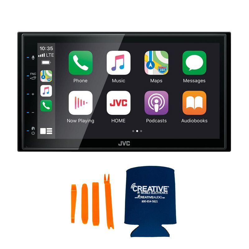 JVC KW-M560BT Digital Media Receiver 6.8" Touch Panel Compatible With Apple CarPlay & Android Auto with SXV300v1 Satellite Radio Tuner and SWI-CP5 ..., 2 of 11