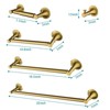 SEVOBAL Bathroom Towel Holders Brass Rack Set Modern Stylish Design for Bathroom Organization and Home Use, Brushed Gold, 25.6"*9.2"*3.2" - 2 of 4