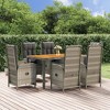 vidaXL Garden Dining Set Grey - 2 of 4