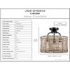 Urban Ambiance Luxury Bohemian Chandelier 14.375''H x 15.625''W,  Midnight Black Finish,  Taree Collection, UHP3961 - 3 of 4