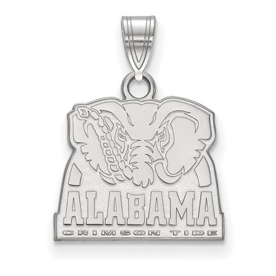 Black Bow Jewelry 14k White Gold Alabama Crimson Tide NCAA Small Pendant