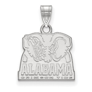 Black Bow Jewelry 14k White Gold Alabama Crimson Tide NCAA Small Pendant - 1 of 3