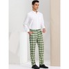 INSPIRE CHIC Men's Casual Flat Front Stretch Business Plaid Pattern Pants - 4 of 4