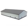 1/64 Dark & Light Gray 2 Door 70ft x 130ft Wooden Implement Pole Building w/ Divided Shop Area STA-209 - 3 of 4