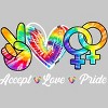 Adult Design By Humans Accept Love Tie-Dye Rainbow Pride By Marilynart T-Shirt - 2 of 2