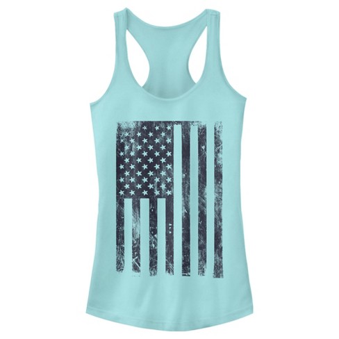 Juniors Womens Lost Gods 4th of July Distressed Flag Racerback Tank Top - image 1 of 4