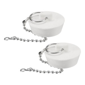 Unique Bargains Rubber with Pull Ring Kitchen Bathtub Sink Drain Stopper 2 Pcs - 1 of 4