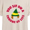 Women's - ELF - Christmas Family Set Throne Of Lies Oversized Graphic T-Shirt - 2 of 4