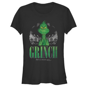 Junior's Dr. Seuss Christmas Grinch You're a Mean One Portrait T-Shirt - 1 of 4