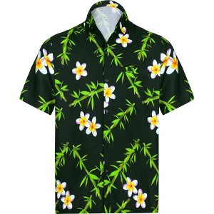 HAPPY BAY Mens Hawaiian Short Sleeve Button Down Shirt Men's Vacation Shirts Summer Beach Casual Tropical Shirts for Men Funny - 1 of 4